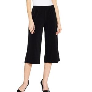 Susan Graver Black Culotte Wide Leg 1X Capris